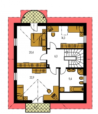 Grundriss des Obergeschosses - MILENIUM 234